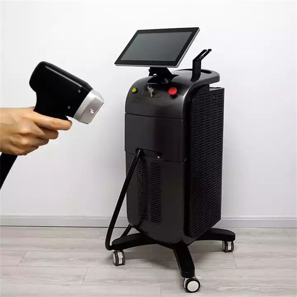 

new 3d triple diode laser 755 808 1064 professional wavelength hair removal machine 1200w 1600w, Black