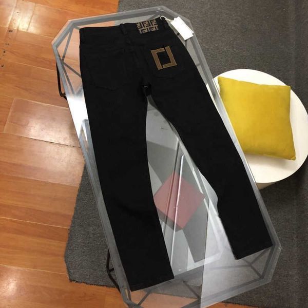 

mens large jeans fd designer pants vintage black casual trousers double f embroidered man jeans 4xl 5xl 6xl, Blue
