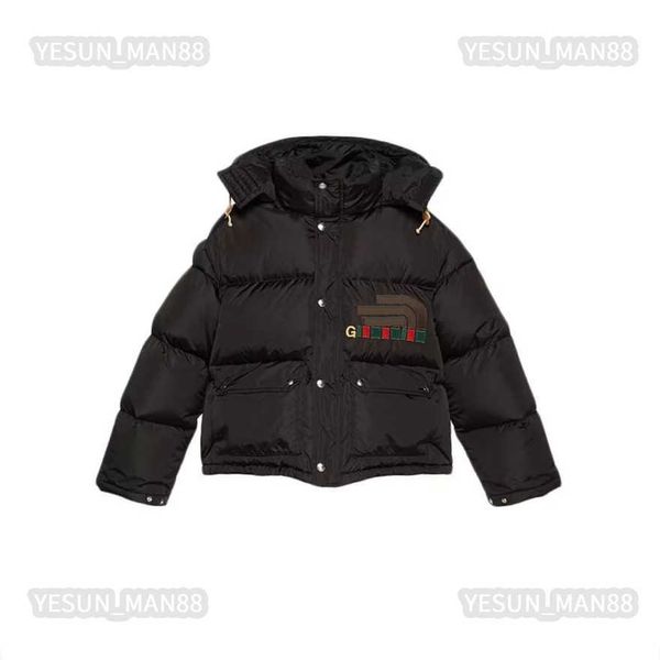

mens designer cuccis down jacket autumn and winter women detachable hooded puffer jackets coat outerwear causal warm thickened parkas, Black