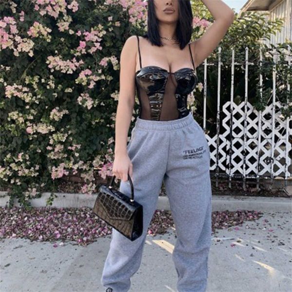 

pants new joggers wide leg sweatpants women trousers high waist cargo pants streetwear e girl casual pant femme fall trousers, Black;white