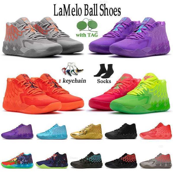 

fashion 2023 lamelo ball basketball shoes mb.01 rick and morty not from here queen city rock ridge black red blast galaxy i iridescent