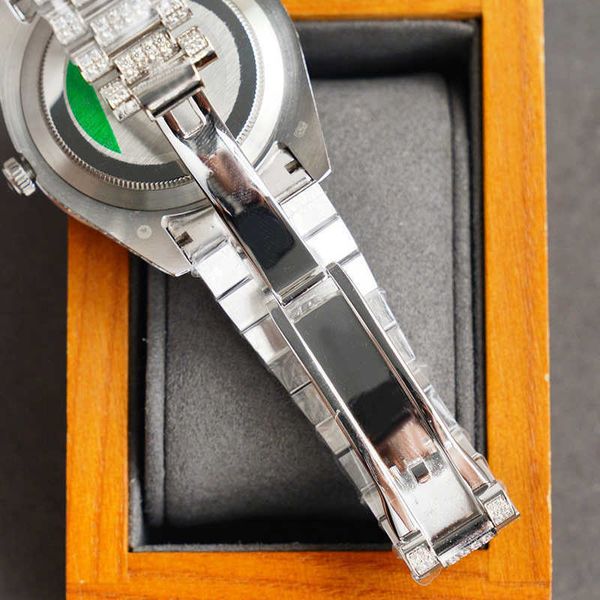 

20234as5 wristwatches diamond mens watch 42mm automatic mechanical diamonds bezel watch sapphire waterproof wristwatch fashion busins wristw, Slivery;brown