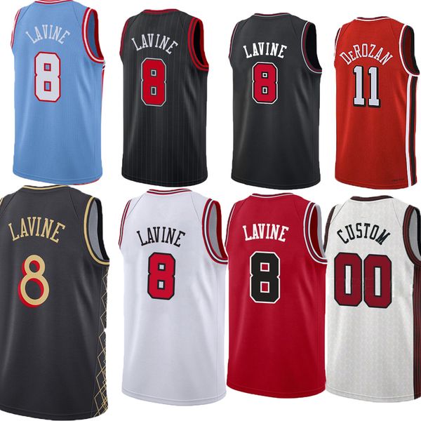 

men basketball jersey derrick rose zach lavine alex caruso patrick williams goran dragic demar derozan ayo dosunmu coby white nikola vucevic, Black;red