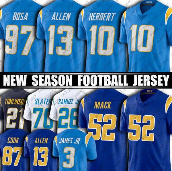 

justin herbert jersey custom los angeles''chargers''mens khalil mack joey bosa keenan allen austin ekeler gifts junior s