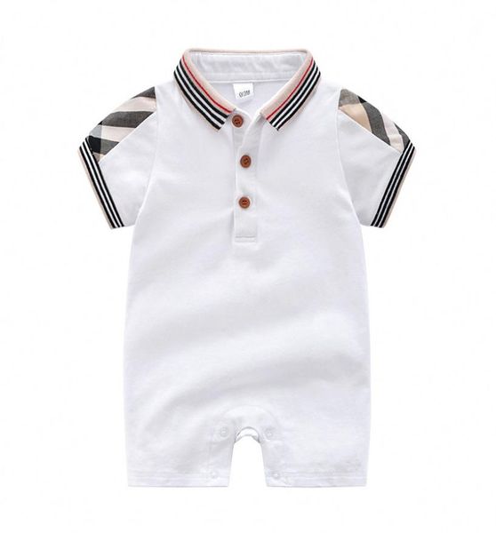 

baby romper jumpsuit infant designer clothes summer newborn baby boy clothes cotton lapel collar newborn rompers 024m7980029, Blue