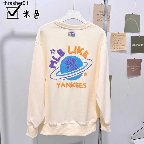 

men's hoodies sweatshirts winter mlb designer new classic planet foam cotton loose bodysuit men women fashion streetwear hoodie, Black