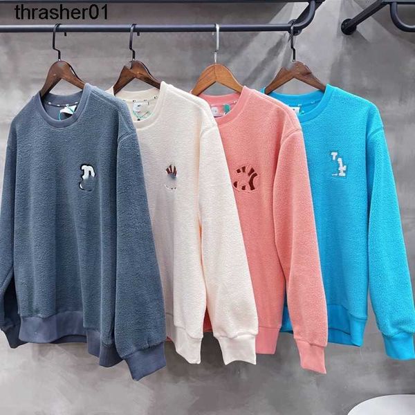 

men's hoodies designer sweatshirts 22 winter new mlb wool round neck long sleeve pullover sweater men women lovers fashion streetwear h, Black