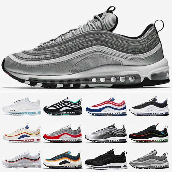 

97 running shoes for men women trainers mschf lil nas x satan jesus 97s halloween reflective bred red leopard sail outdoor sports sneakers, Black