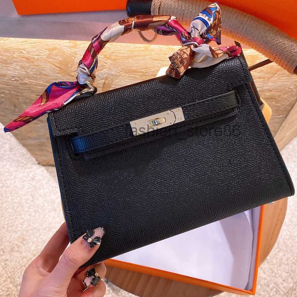 

yiweibags new fashion mini womens bag real leather portable cowhide second generation kellies pure colour high-quality single shoulder xkav