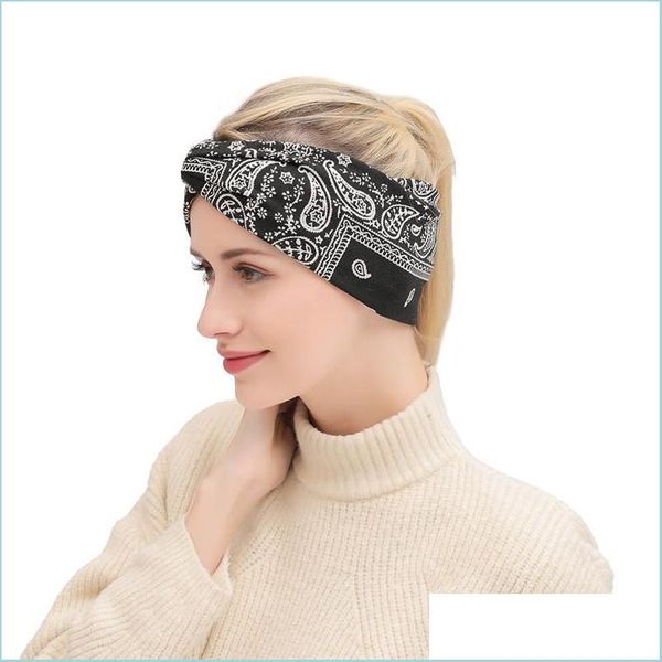 

headbands leaf print cross headband bows women turban headbands twisted hair band wraps headwraps fashion gift drop delivery jewelry dhc4k, Silver
