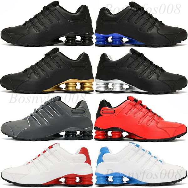 

running shoes shox nz eu 015 designer all black red carbon grey black white jade trainer sports sneakers size 40-46