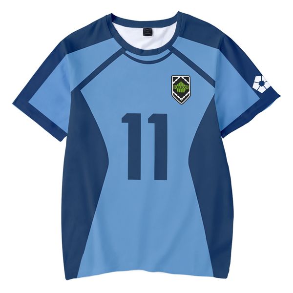 

men t shirt blue lock isagi cosplay tshirt men women tee football soccer uniform anime set suit isagi yoichi city esperion, White;black