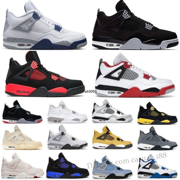 

university blue 4 4s men basketball shoes white cement oreo cool grey military black cat blank canvas bred midnight navy infrared pure m jnr
