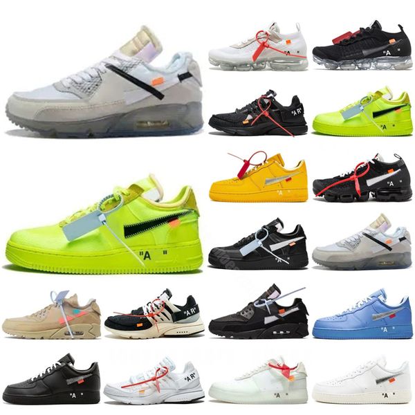 

seller men's and women's off shoes mca white black red mac silver metal volt low three black green gner presto 2.0 chaussures 36-4