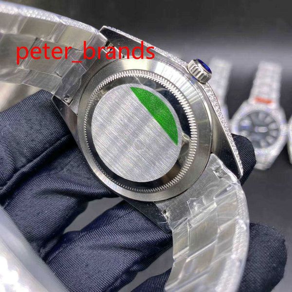 

wristwatches diamond stainls steel 39mm shiny case arabic numbers dial automatic smooth sweeping hands diamonds everythere in buckle b06, Slivery;brown