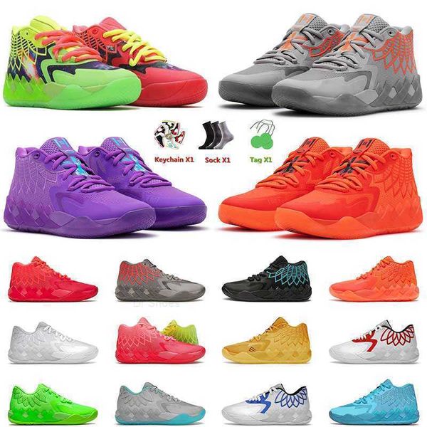 

pum lamelo ball mb.01 basketball shoes sneakers new quality rick and morty iridescent dreams black blast queen city buzz mens women sports
