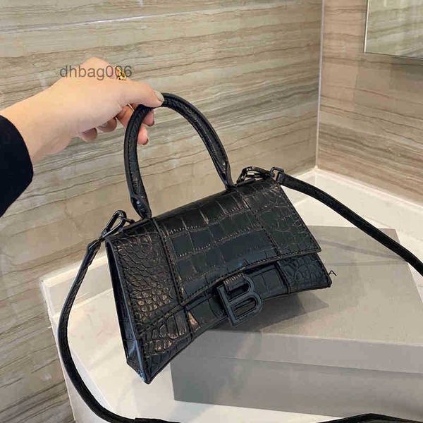 

bag bags balencaigass 2022 designer leather crocodile hourglass fashionable and versatile popular european and american handbag single jazq