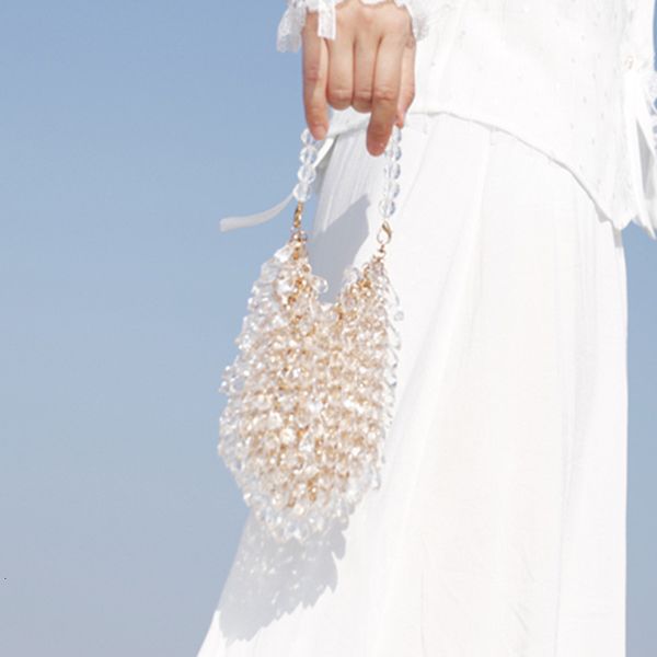 

waist bags fashion crystal handbag luxury handmade beaded crossbody for women party elegant evening ladies purse 221119
