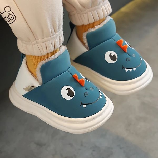 

slipper cute home for children kawaii dinosaur cartoon sandals boy girls winter child indoor baby cotton shoes 221121, Black;grey