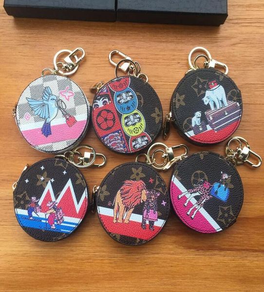 

letters print key case presbyopia change purse cute creativity cartoon animals pattern bags jewelry women men leather car keychain5095630, Silver