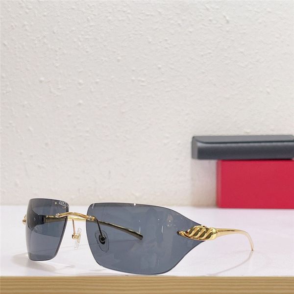 

new fashion design sunglasses 0068 metal frame rect-oval shape temples with animal signature simple and popular style uv400 protection eyewe, White;black