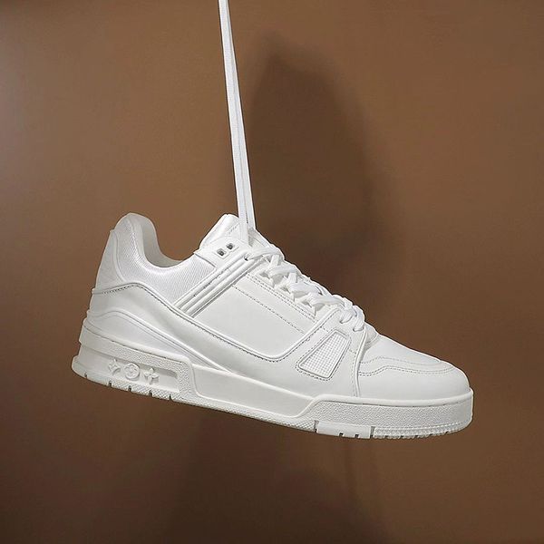 

designer fashion trainer sneaker intage casual shoes virgils alligator-embossed black grey brown white green calf leather french ablohs mens, Red;white