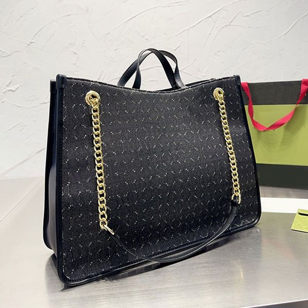 

ophidia tote shopping bag large capacity handbag canvas shoulder bags classic letter print leather handle interior zip pocket women chain cr
