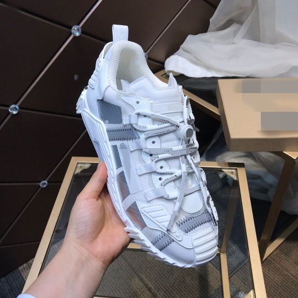 

2022 women men casual shoes luxury designer shoes fashion lace up 19fw capsule series color matching platform sneakers size38-46 mnb004 asda, Red;white