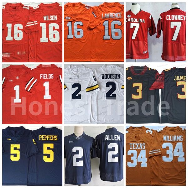 

american college football wear ncaa 16 russell wilson college football jersey 2 woodson fields newton marcus allen lawrence clowney 5 jabril, Black