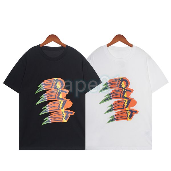 

fashion brand luxury mens polo shirt t-shirt flame letter print round neck short sleeve summer t-shirt basic black white asian size s-2xl, White;black