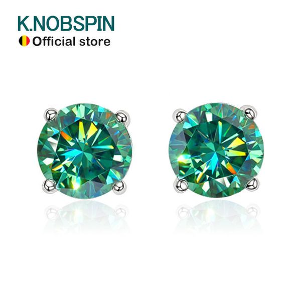 

stud knobspin d color earring s925 sterling sliver plated with 18k white gold for women man sparkling fine jewelry 221119, Golden;silver