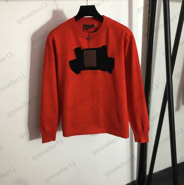 

fashion womens sweater contrast color jacquard letter crew neck knit sweaters loose casual style long sleeve pullover knitwear warm comforta, White;black