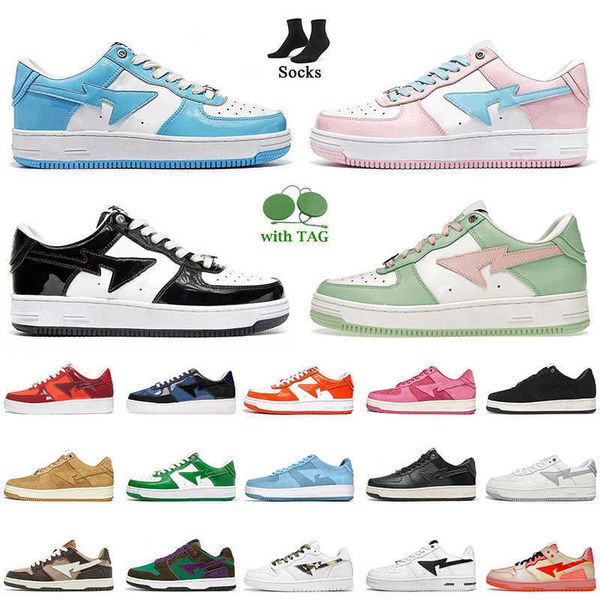 

platform fashion women mens bapesta shoes baped sta sk8 abc camo pink purple beige casual sneakers pastel pack green blue white black