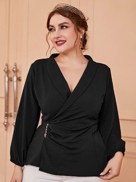 

women's plus size tshirt toleen clearance price outfit fashion women blouse plus size spring autumn long sleeve oversize tshirt clothi, Black