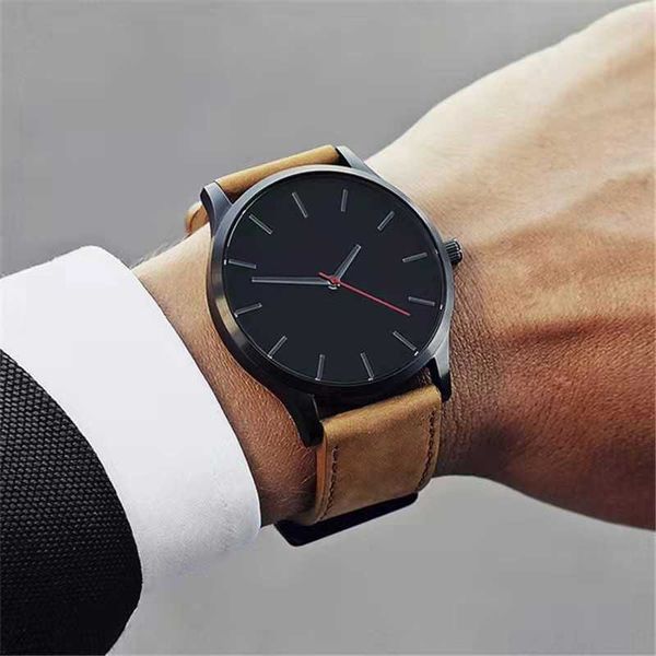 

watches wokai men's casual belt quartz watch men's nightlight waterproof business fashion clock retro students 5c26, Slivery;brown