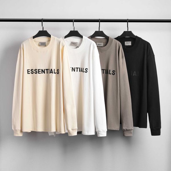 

mens hoodies essentialss fashion woman's sweatshirt bear god double line high loose men's and women's long sleeve t-shirt fas, Black