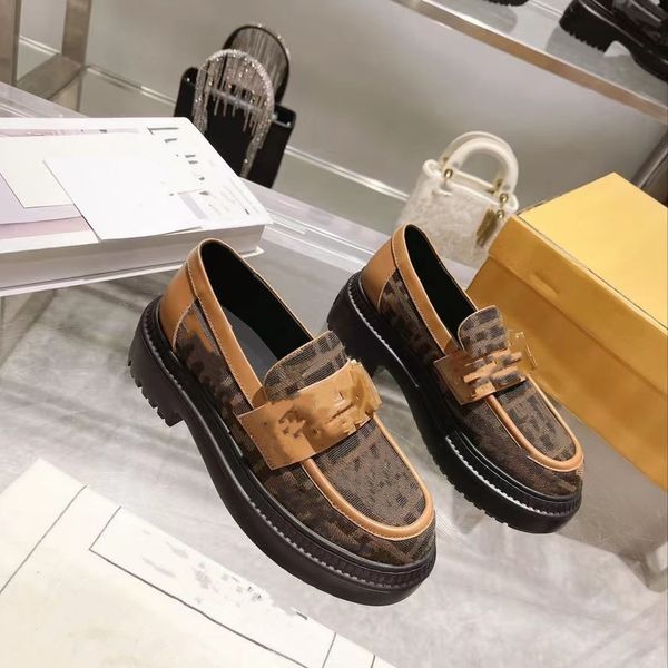 

shoes f04 designer version handmade 2022 new 2f home fashion loafers, Black
