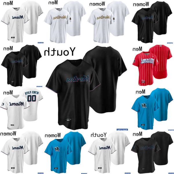 

baseball jersey 2022 all-star miami 11 miguel rojas 58 jacob stallings 15 brian anderson 18 joey wendle 14 bryan de la cruz 5 jon berti marl, Blue;black