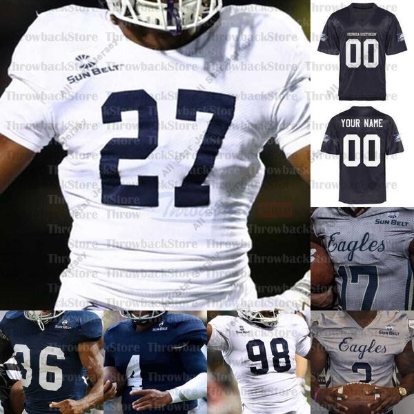 

american college football wear custom georgia southern college football jerseys shai werts j.d. king wesley kennedy iii beau johnson khaleb, Black
