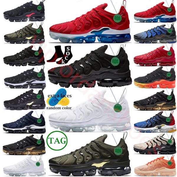 

2023 tn plus running shoes mens maxs air trainers triple black red white x tennis ball usa cherry hyper violet olive orange gradients 31uu