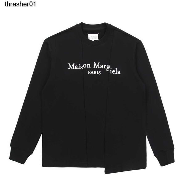 

men's hoodies sweatshirts designer new mm letter print loose crew neck sweater men women fashion streetwear hoodie, Black