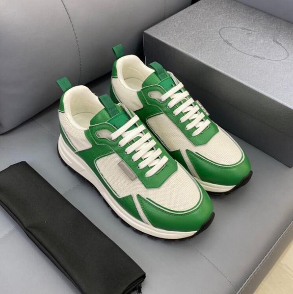 

fashion outdoor trainer sneakers prax re-nylon sneakers shoes mesh leather breathable men rubber sole fabric men's casual walking sport, Black