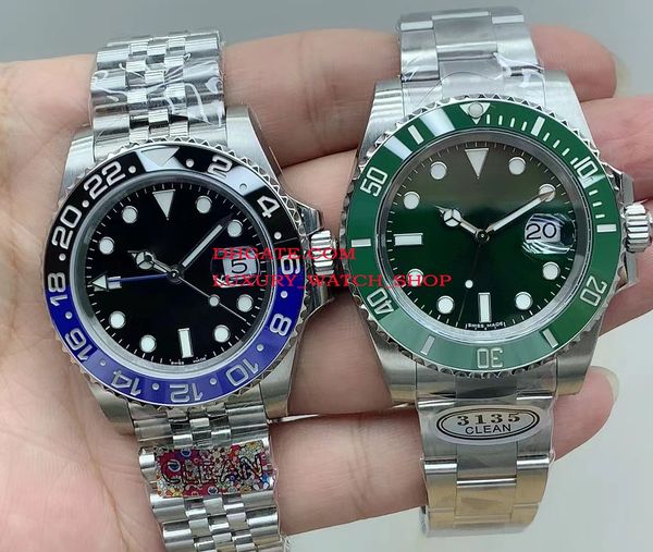 

clean factory watch sub batman pepsi 40mm ceramic bezel mens watches designer luxury original automatic mechanical movement waterproof sapph, Slivery;brown