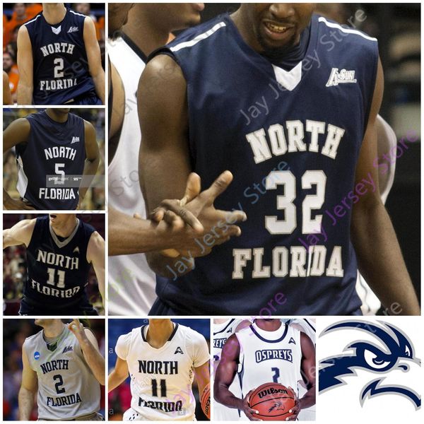 

2021 north florida unf ospreys basketball jersey ncaa college carter hendricksen garrett sams ivan gandia-rosa j.t. escobar wajid aminu, Black;red
