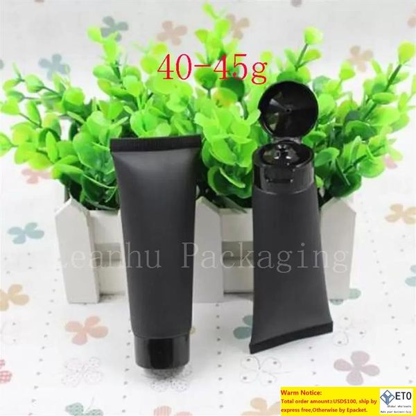 

100ml 50 empty black soft tube for cosmetic packaging 100g lotion cream plastic bottles skin care cream squeeze tube