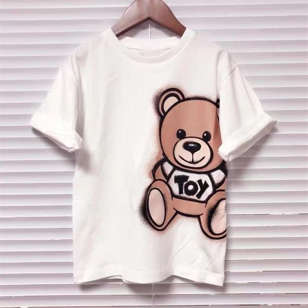 

kids boys girls t-shirt clothes summer baby toddler girl short sleeve cartoon cotton t shirt children clothing 242l, Blue