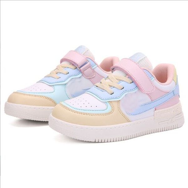 

size 26-36 children casual sport shoes girls boys wear-resistant running sneakers kids lacing anti-slip footwear zapatos bebe, Black