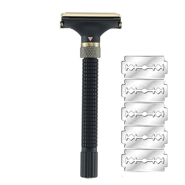

razors blades yintal adjustable butterfly open double edge safety razor 3 colors brass long handle razors 221119