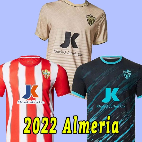 

2022 2023 ud almeria soccer jerseys sadiq #9 dyego sousa #11 away 22 23 football shirt kit samu #30 maillots de foot akieme #15 juan villar, Black;yellow