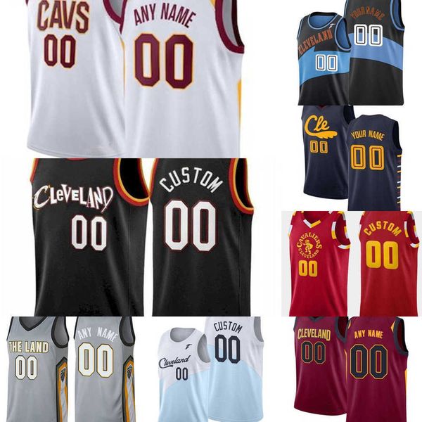 

75th custom men women youth cleveland''cavaliers''cedi 16 osman 1 rajon rondo 00 brandon goodwin lauri 24 markkanen evan, Black;red